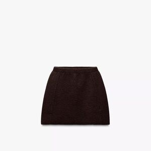 Zara Side Seams- Elegant Brown Women's Skirt
